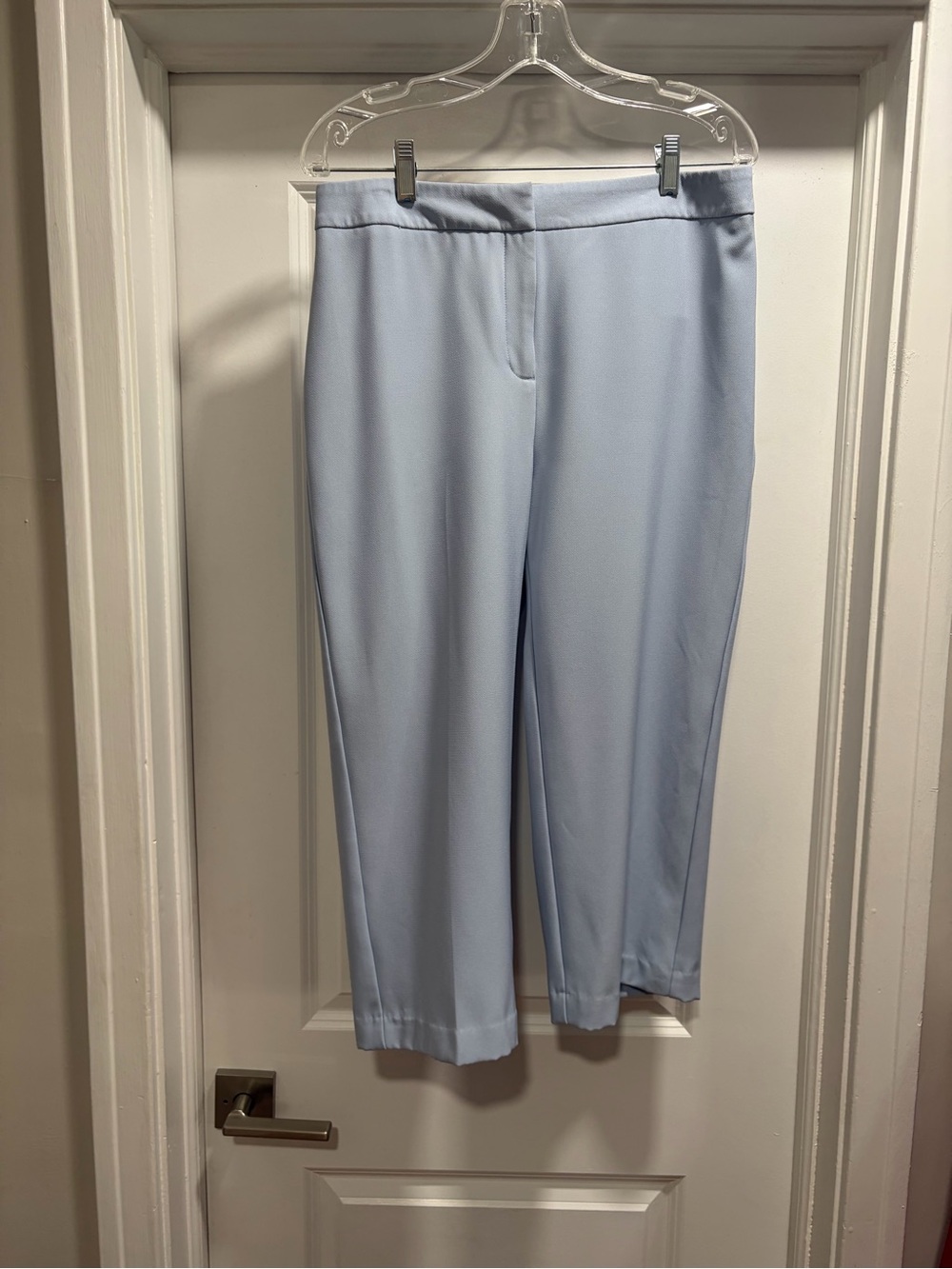 Chico's Light Blue Cropped Straight-Leg Pants